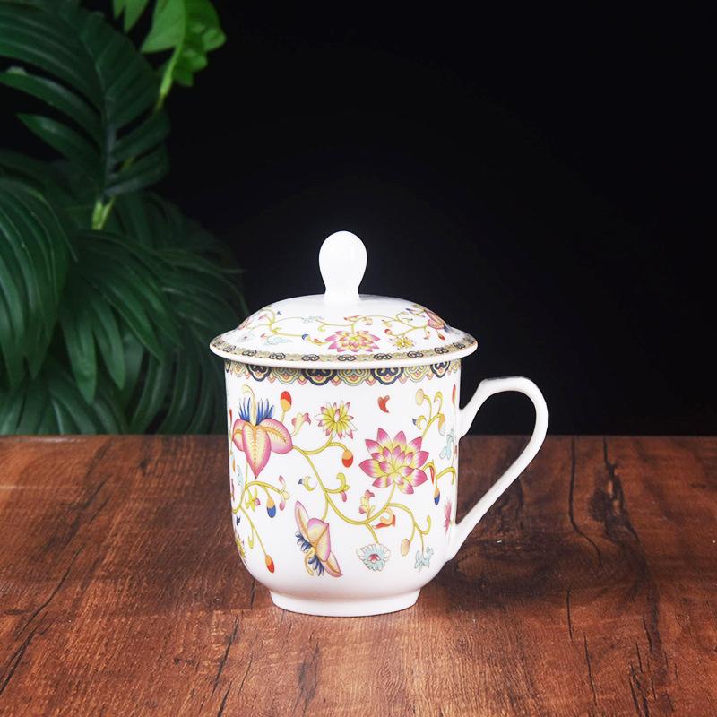 Тибетская ретро чашка керамическая чашка с крышкой костяной фарфор чашка офисная чашка для совещаний чашка для воды чашка для чая кружка коммерческая чашка