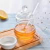 1/2set Glass Honey Jar with Lid & Stirring Rod 300ml Heat-Resistant Honey Pot for Serving Syrup Sugar Storage Home Kitchen Essen