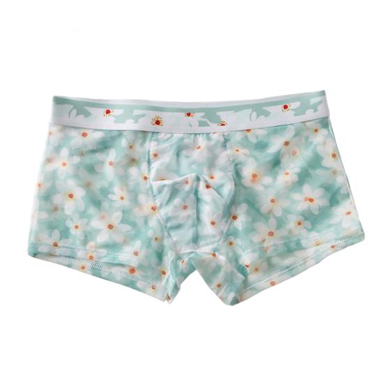 Мужские боксеры ультратонкие сетчатые с принтом средней талии быстросохнущие влагоотводящие домашние трусы больших размеров для сна