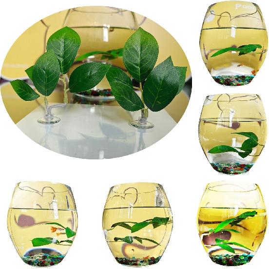 Fish Leaf Pad Fish Tank Accessories Aquarium Décor Simulating 3 pcs Adjustable Plastic Plants Betta Natural Habitat Playing Spawn Breed Rest Bed