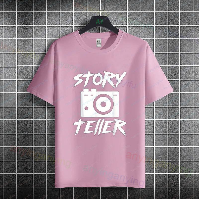 Unisex Unisexs Funny Storyteller Camera Photography Graphic Tshirt Short Sleeve 100 Cotton Casual Tee Ideal For Photographers