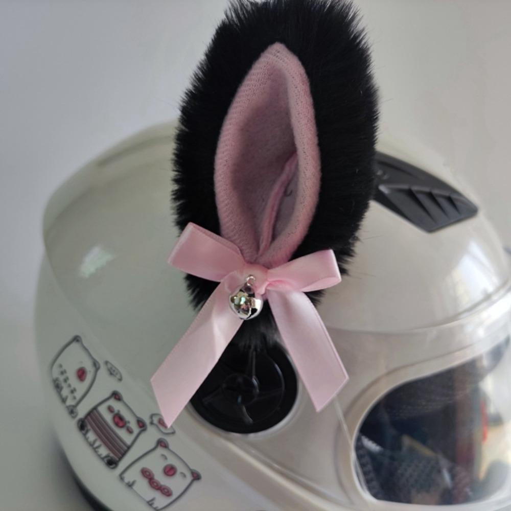 Плюшевый бант кошачье ухо украшение колокольчик шлем аксессуары милые милые плюшевые наклейки женщины