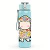 1PC Floral Sheep Cartoon Graphic,750ml Color Plastic Sports Water Bottle,Leakproof Flip Straw Lid,Suitable for Sports Office Home Use