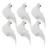 Artificial Christmas Dove Birds White Foam Doves for Home Decor 6Pcs