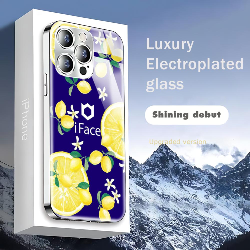 Fashion Designed IFac Phone Case For iphone 17 16 15 14 13 12 Pro Plus Max New Electroplated glass Case