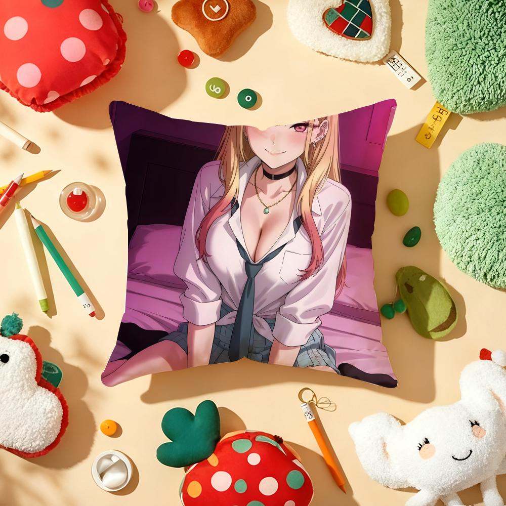 Anime MMy Dress Up Darling Cushion Cover Plush Fabric Soft DoubleSided Printed Sofa Warm Winter Home Gift Pillow Cover