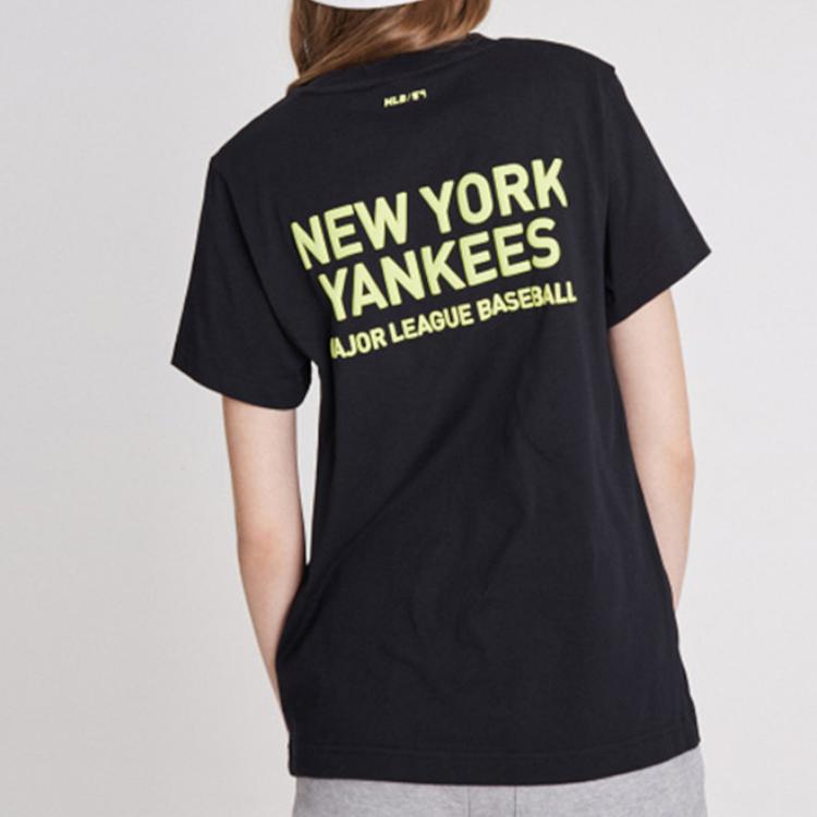 MLB T Shirts Unisex Black Crew Neck Moderate Straight Fit 31TS21931-50L