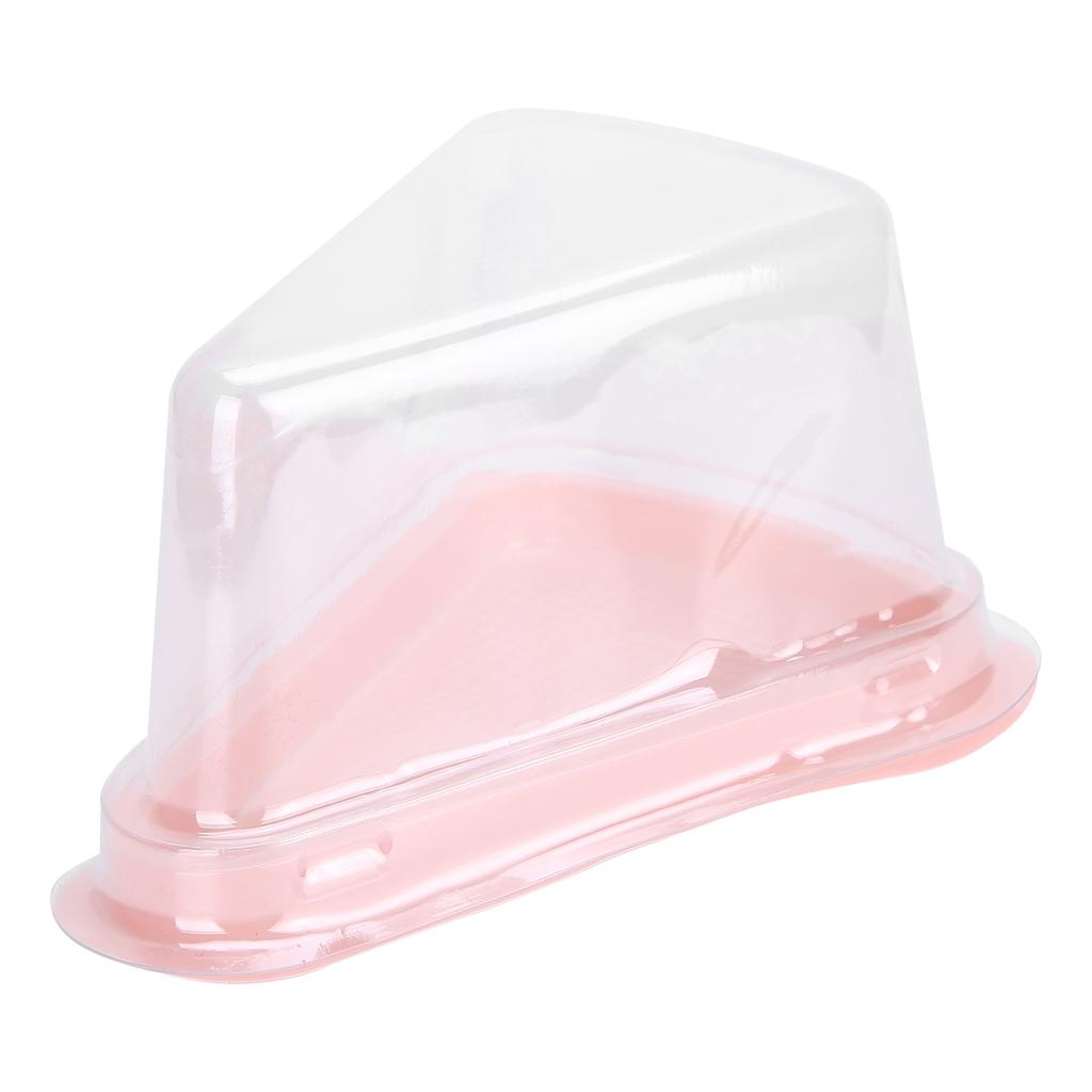 100Pcs Triangular Cake Holder Box Transparent PET Food Cupcake Packaging Container