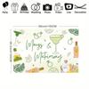 2D plane 1 piece of background for a bride's gift photo decorated with margarita glasses lime slices and citrus juice bottles