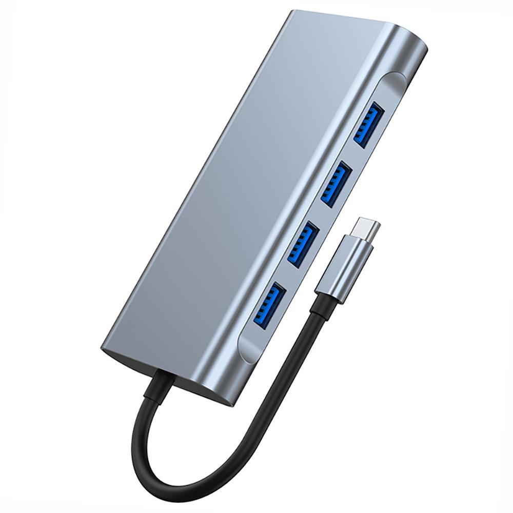 Адаптер USB C HUB Type C 4K 30 Гц HDMI-совместимый VGA RJ45 Lan Ethernet SD/TF PD 87 Вт Док-станция для ноутбука для MacBook Pro Air Разветвитель USB 3.0