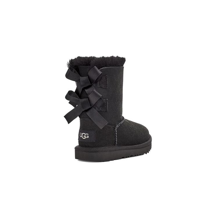 (TD) UGG Bailey Bow II Boot 'Black' Baby 1017394T-BLK