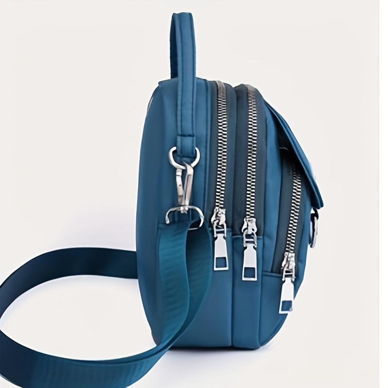 "Trendy Women's Crossbody Handbag Urban Style Single Shoulder Bag with Zipper Closure"