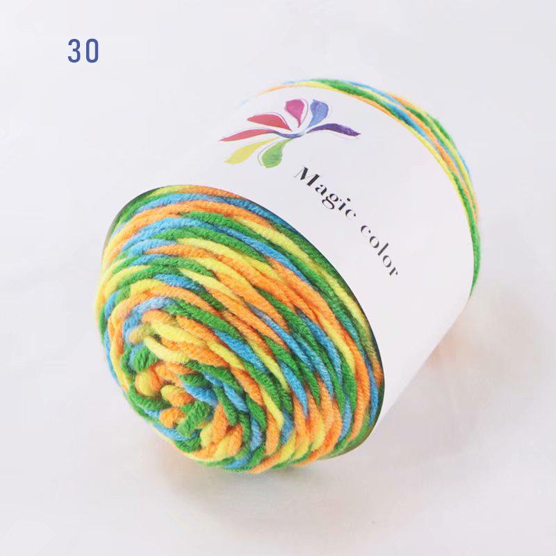 50 г/моток Взрослый шарф Разноцветное секционное крашение 8 нитей Хлопковая пряжа Пряжа Сделай сам Ручное вязание