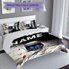 3pcs Custom Name Astro Bot Set,Includes 1 Duvet Cover and 2 Pillowcases,All-season Bedroom Decor