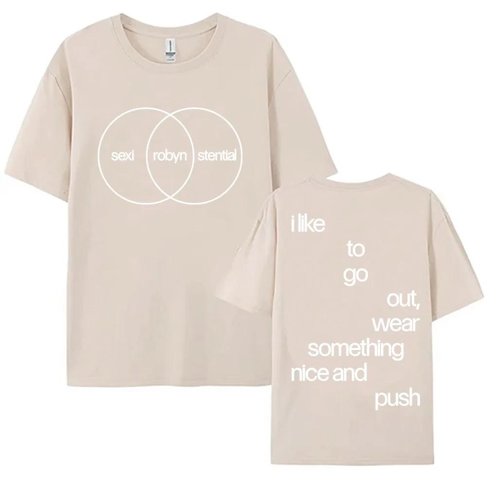 Sexistential Album Design Tee Robyn Singer Graphic Merch Tshirt Short Sleeve Cotton Unisex Streetwear Oneck Casual Female Top