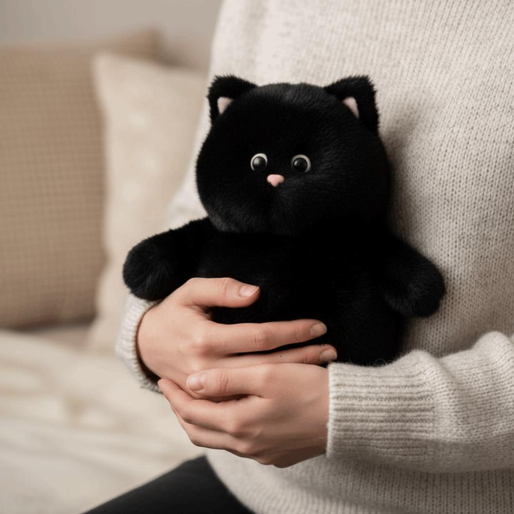 Chubby Shape White Cat Plush Toy Soft Toys Cat Doll Ideal Gift Stuffed Animal Home Decor