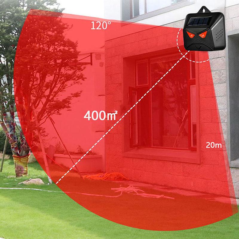 Solar Predator Eye Animal Repeller Red LED Flash Night Deterrent for Garden Chicken Coop Farm