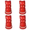 4 Pcs Waterproof Winter Pet Dog Shoes Anti-slip Puppy Snow Boots Leather Dog Footwear Warm Shoes For Small Dogs Cats Chihuahua