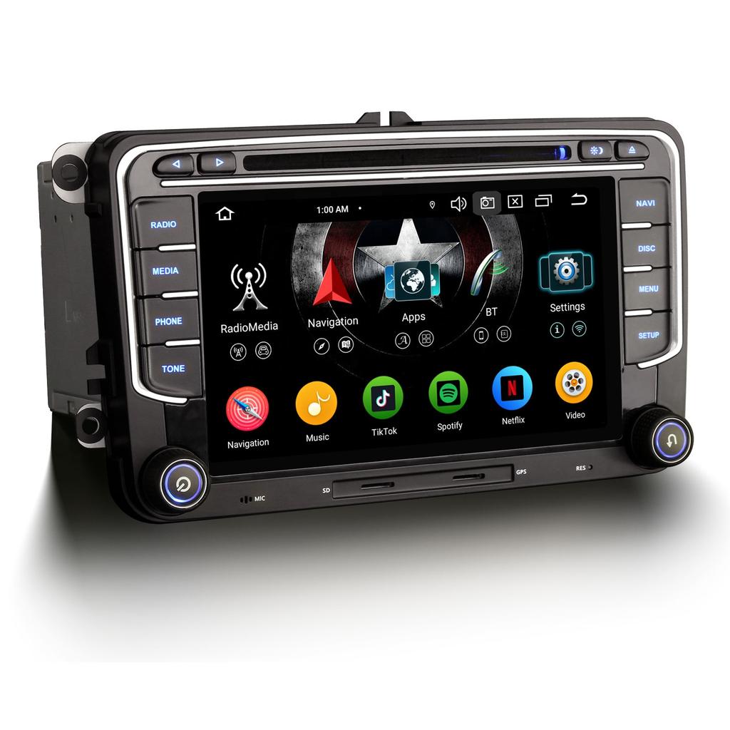EU Stock Erisin ES6535V Android 14 IPS DAB DSP Car DVD Player for VW Passat Seat Skoda Wireless CarPlay 4G LTE BT5.0 Auto Radio
