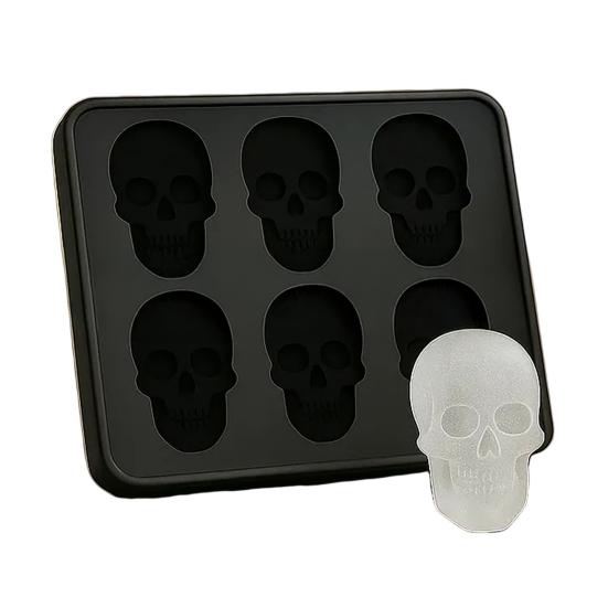 Skull Ice Mold Butt Silicone Ice Cube Mold 6-Cell BPA-Free Ice Cube Maker Dishwasher Safe Ice Mold for Whiskey Cocktails Juice