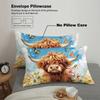 3pcs Set (1 Duvet Cover+2 Pillowcases, Without Core) Duvet Cover Set with Highland Cow Pattern on The Grass, Soft And Comfortable, Suitable