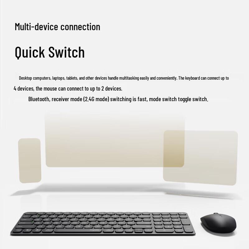 Беспроводной Bluetooth-комплект из клавиатуры и мыши Rapoo 9300S, 99 клавиш, мультирежимный