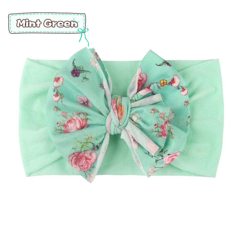 Fashion Baby Print Bow,Baby Headband,Soft Nylon Childrens Hair Accessories,Multi-color,Optional