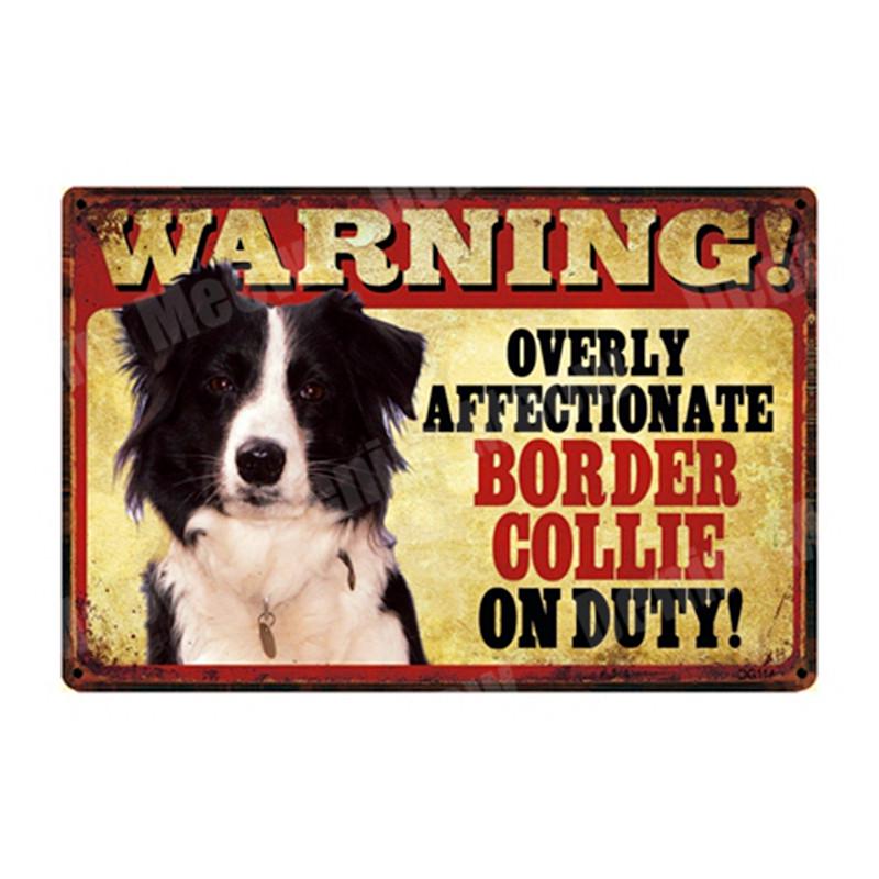 ПРЕДУПРЕЖДЕНИЕ: слишком ласковый домашний питомец на дежурстве, винтажные металлические жестяные вывески, бар, паб, домашний сад, декоративная тарелка, плакаты с собаками, настенный декор N335