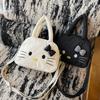 Cute cartoon Kitty handbag New women's shoulder bag crossbody bag large capacity commuter tote bag Solid color Women Handbag