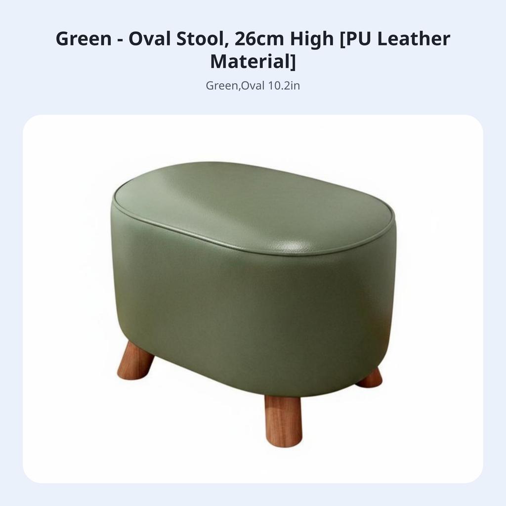 Stackable Upholstered Pouf Hardwood Wood Frame Low Stool Versatile Strong Load-Bearing for Children, Adults, Entryway, Bedroom