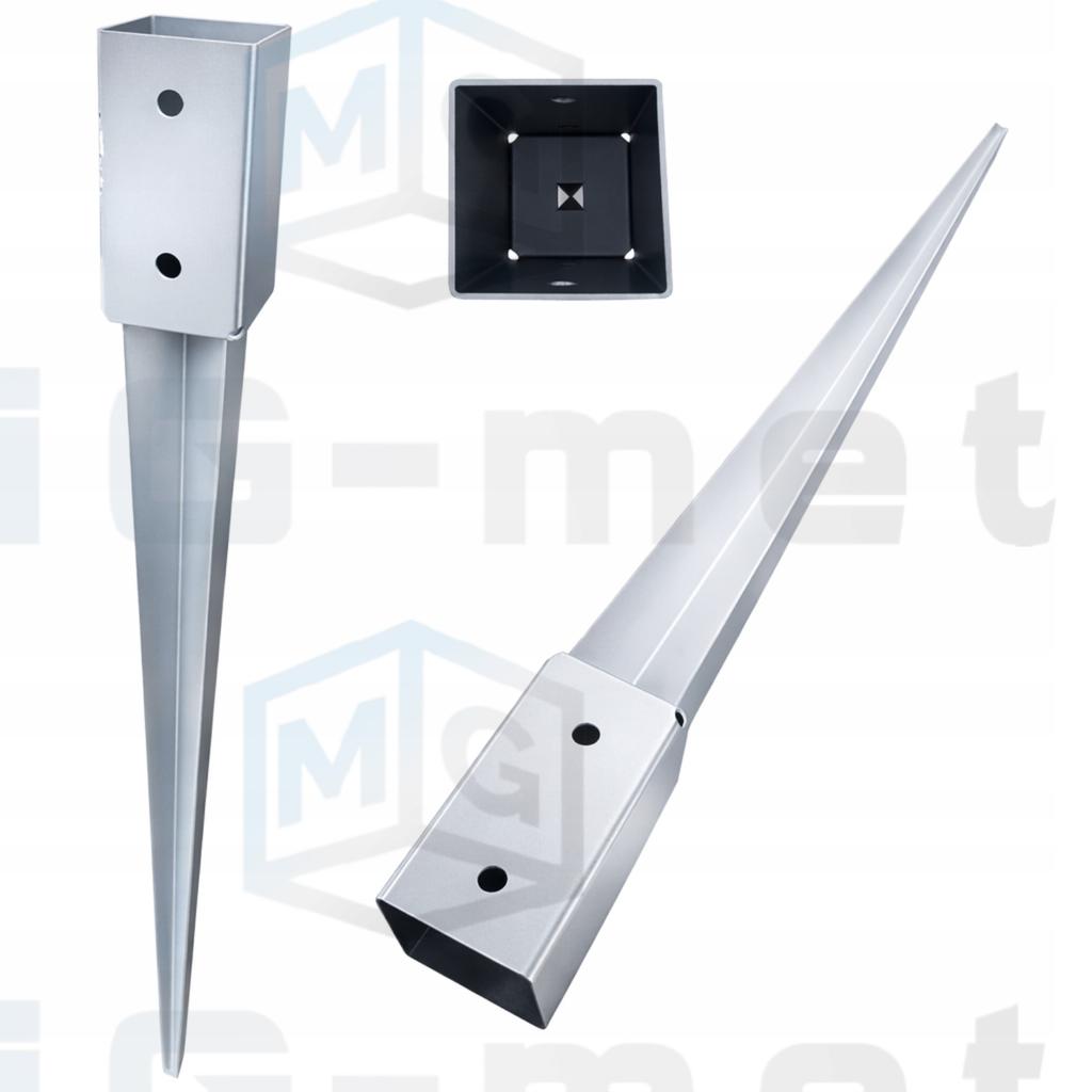 4X Post Base Hitch Anchor 45X45X600Mm Strong Bracket 4.5X4.5X60Cm