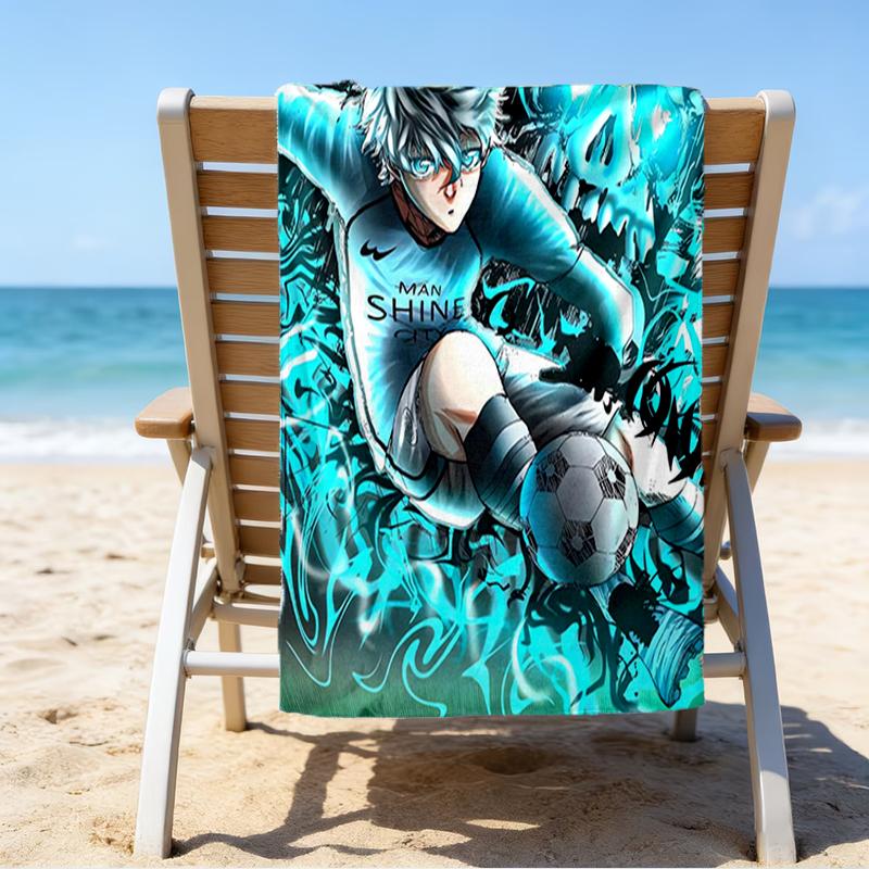 Ultra-Soft Beach Towel with Nagi Seishiro BlueLock Theme,Ideal for Pool - Camping, Diving - Perfect Travel Essential, Vibrant Beach Towel.