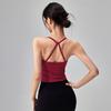 Красивый жилет для йоги 2025 новинка с нагрудными вкладышами, тонкие бретели, красивая спина, спортивное нижнее белье, пуш-ап, беговой бюстгальтер