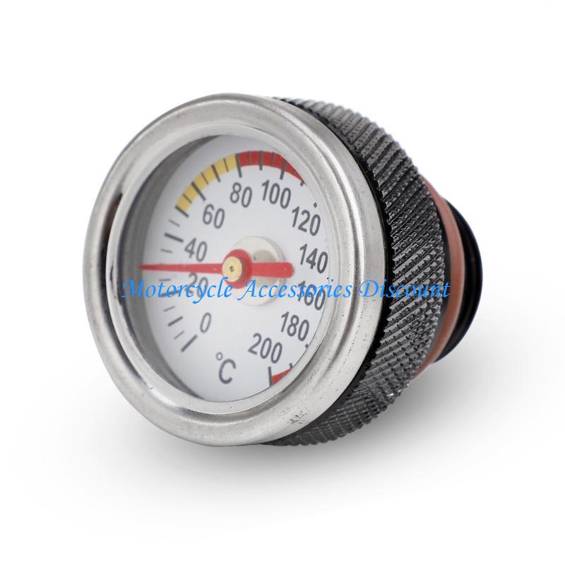 H7JD Motorbike Oil Temperature Gauge M20x1.5 Engine Valves Cover Oil Filler Caps