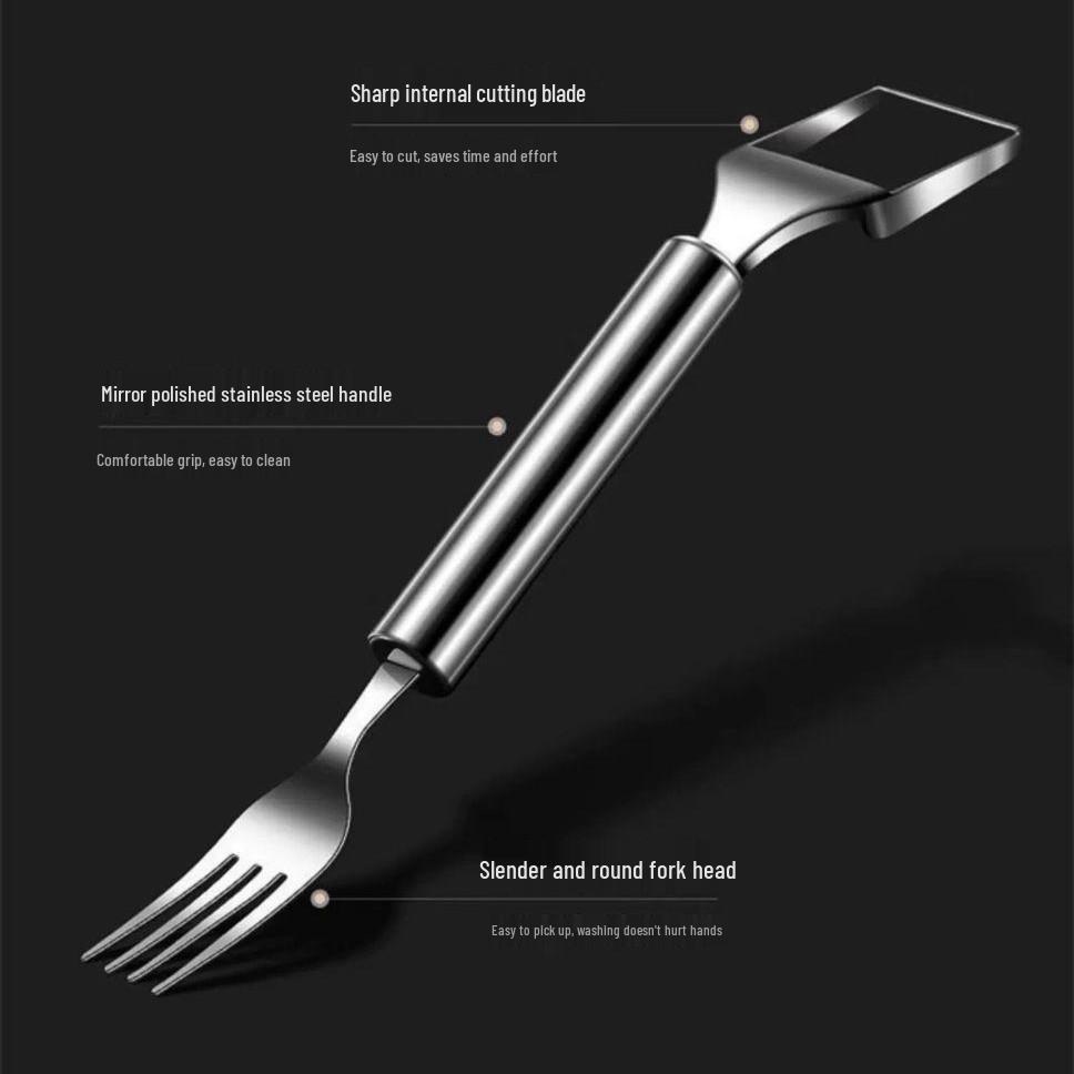 Набор из 2 резаков для арбуза из нержавеющей стали: Многофункциональный инструмент для нарезки кубиками, нарезки кубиками и нарезки ломтиками.