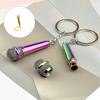 Microphone Pendant Keychain Simulation Mic Shaped Keyring Fashionable Bag Charm Stylish Accessory for Music Lovers
