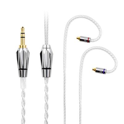 Наушники-кабели Crystal Love Recable MMCX с качеством звука HIFI, 4-жильный посеребренный монокристаллический медный кабель, совместимый с Shure SE Series JVC HA