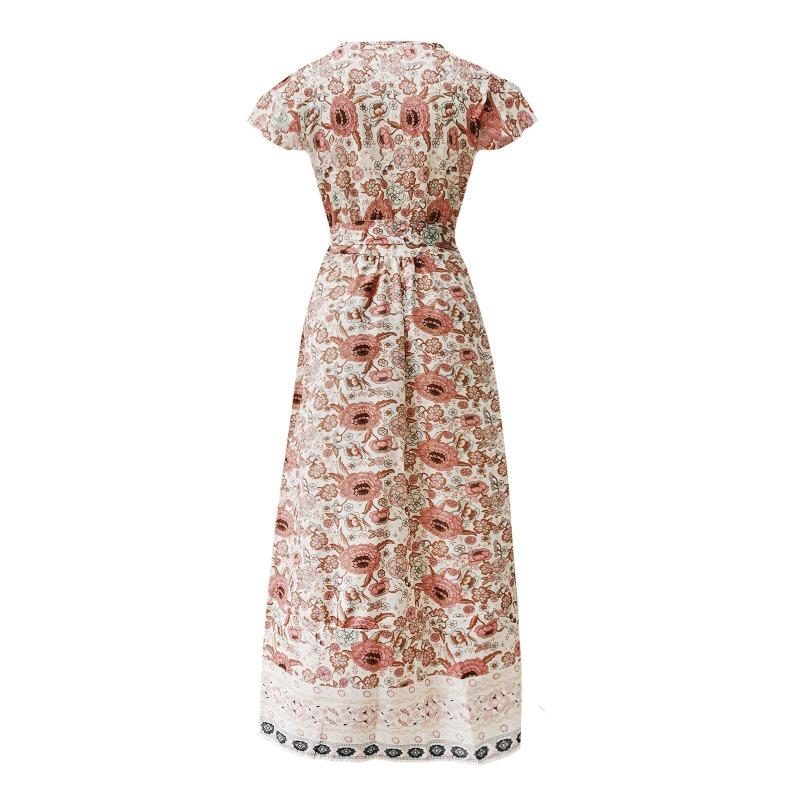 Летнее женское платье Богемное классическое свободное длинное платье Морские праздничные платья с завязками