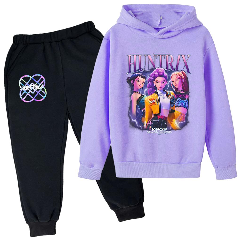 Плюшевые брюки с длинными рукавами, свободный пуловер с капюшоном для детей