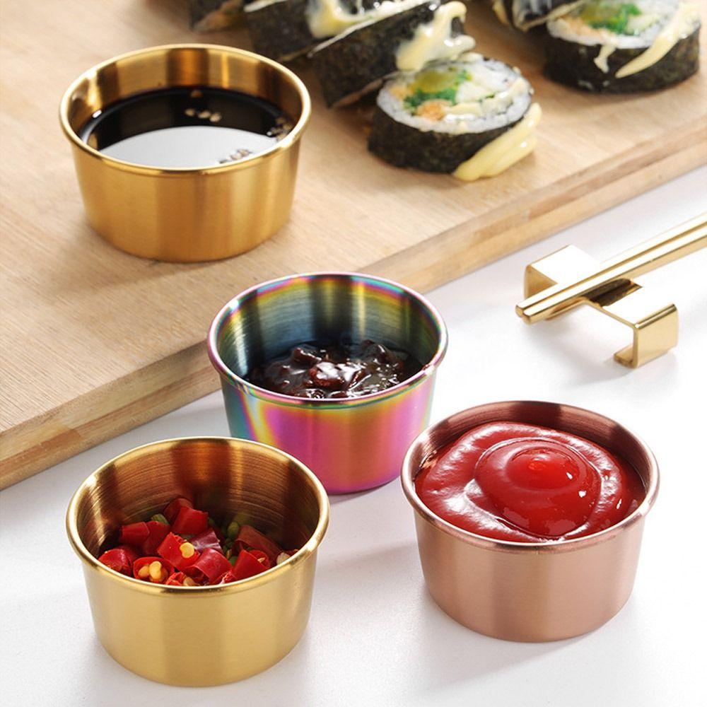 Stainless Steel Dipping Bowl Mustard/Salad/Tomato Sauce Sauce Dish Seasoning Dishes