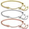 Gold/Silver/Rose Gold Color Adjustable Bracelet Snake Bone Chain Pull Buckle DIY Basic Bracelet
