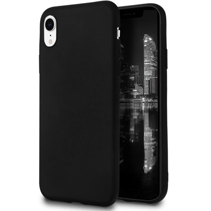 Protection for iPhone XR Slim Flexible Silicone Case Cover Black