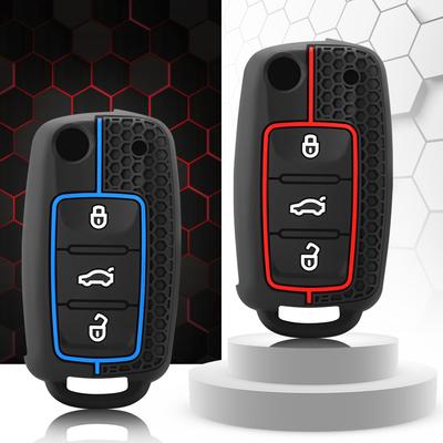 Чехол для автомобильного ключа силиконовый чехол для Volkswagen VW Polo Golf Passat Tiguan Beetle Caddy T5 Up Eos Skoda Octavia Seat Leon Altea