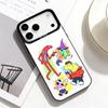 Smiling Friends Phone Case For iPhone17,16,15,14,13,12,11 Plus,Pro Max Black Border Silver  Plated Cover