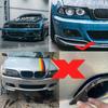 Front Bumper Grill Fog Light Cover Grille Trim For BMW E46 M3 2001-2006 Carbon Fiber Honeycomb Mesh