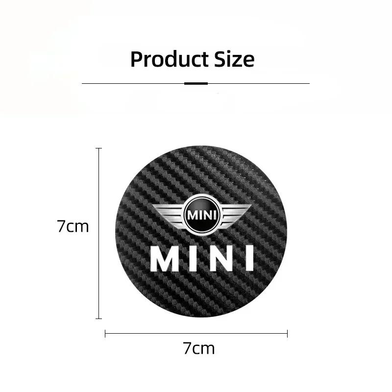/2Pcs Car Emblem Anti/Slip Pad Water Cup Holder Drink Coaster For BMW edc3 WORKS One Cooper JCW R60 R59 R58 R57 R56 R55 F55 F56 3edc