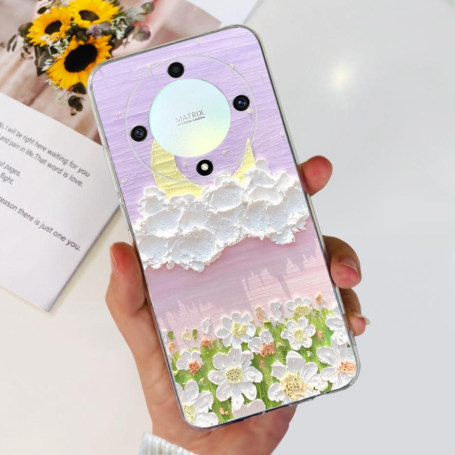 For Honor X9b 5G Case 2023 New Fashion Painted Cover Clear Silicone Soft TPU Phone Case For Honor X9b HonorX9b Back Cover Bumper