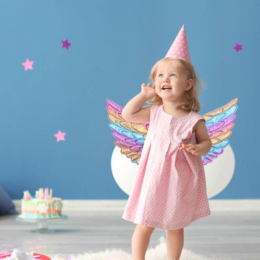 Детский костюм ангела с крыльями ангела, реквизит для косплея принцессы на Хэллоуин, Рождество, день рождения
