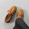 Comfortable Retro Men'S Shoes German Training Shoes Men'S Casual Commuting Trendy British Style Board Shoes Lace-Up Classic Leather Shoes Men