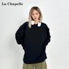 La Chapelle Свитшот американского стиля без подкладки со спущенным плечом и круглым вырезом